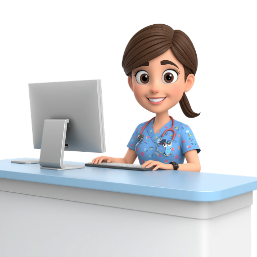 Reception desk illustration